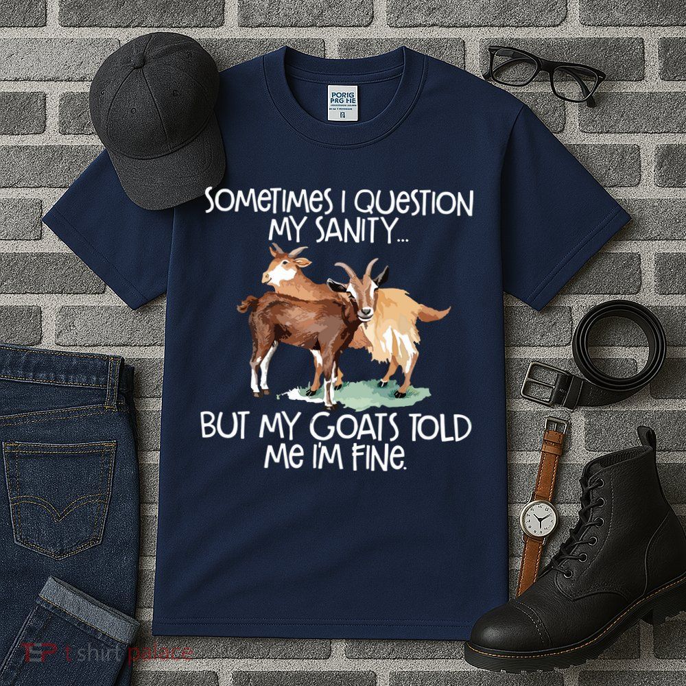 Funny Goat Tee For Crazy People Who Speak With Goats Tall T-Shirt