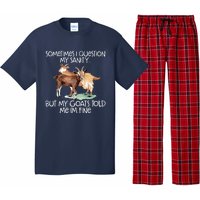 Funny Goat Tee For Crazy People Who Speak With Goats Pajama Set