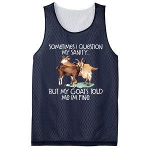 Funny Goat Tee For Crazy People Who Speak With Goats Mesh Reversible Basketball Jersey Tank