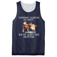 Funny Goat Tee For Crazy People Who Speak With Goats Mesh Reversible Basketball Jersey Tank