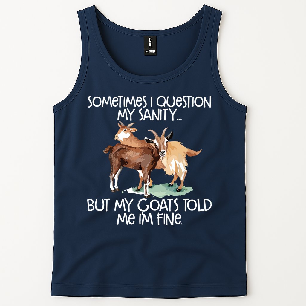 Funny Goat Tee For Crazy People Who Speak With Goats Tank Top