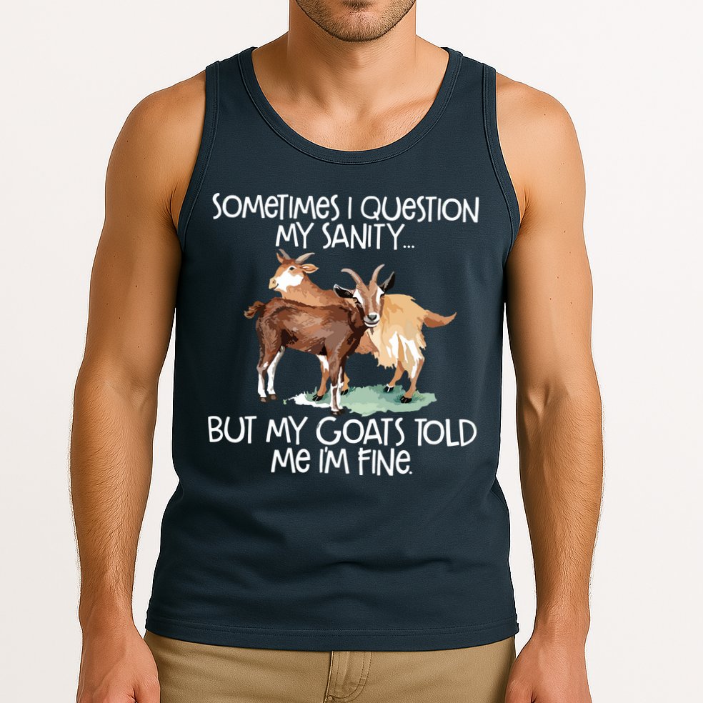 Funny Goat Tee For Crazy People Who Speak With Goats Tank Top