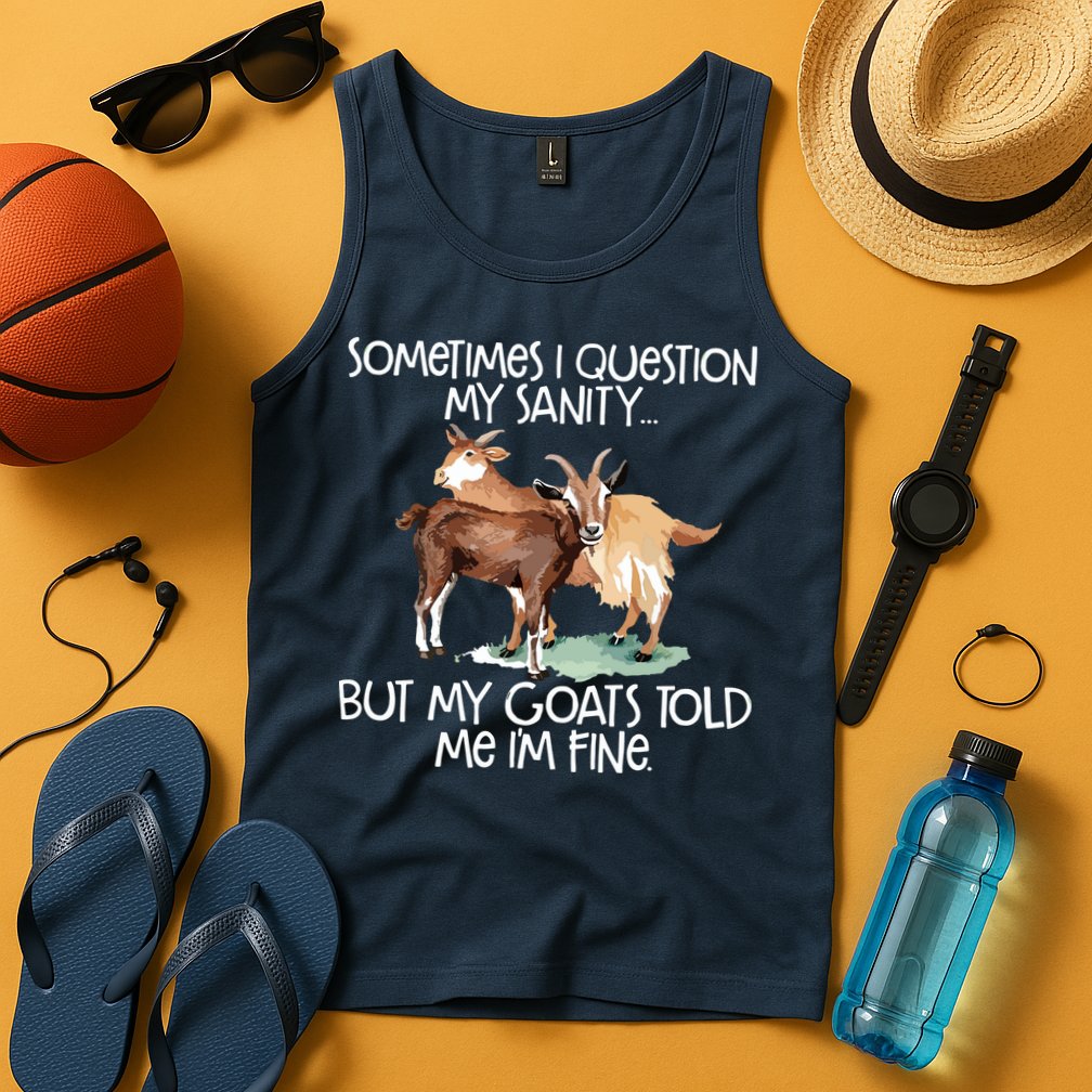 Funny Goat Tee For Crazy People Who Speak With Goats Tank Top