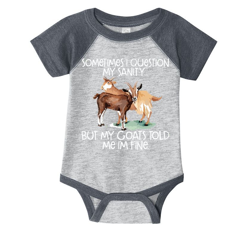 Funny Goat Tee For Crazy People Who Speak With Goats Infant Baby Jersey Bodysuit