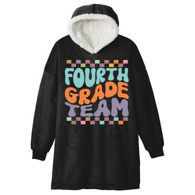 Fourth Grade Team Teacher Student Back To School 4th Grade Gift Hooded Wearable Blanket
