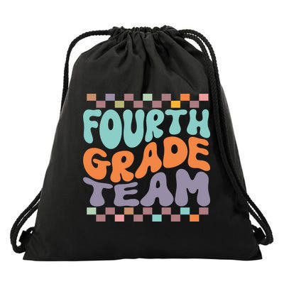 Fourth Grade Team Teacher Student Back To School 4th Grade Gift Drawstring Bag