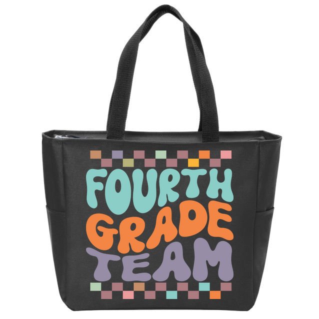 Fourth Grade Team Teacher Student Back To School 4th Grade Gift Zip Tote Bag
