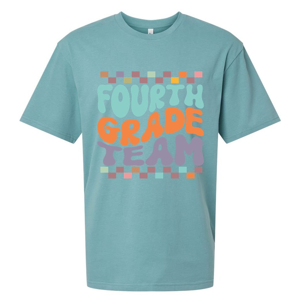 Fourth Grade Team Teacher Student Back To School 4th Grade Gift Sueded Cloud Jersey T-Shirt