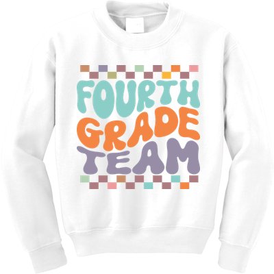 Fourth Grade Team Teacher Student Back To School 4th Grade Gift Kids Sweatshirt