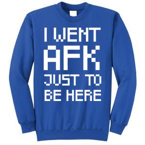 Funny Gamer Talk I Went Afk Just To Be Here Cool Gift Sweatshirt