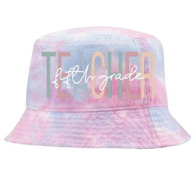 Fifth Grade Teacher Boho 5th Grade Teacher Tie-Dyed Bucket Hat