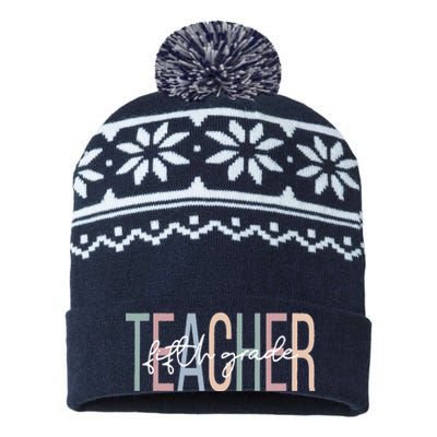 Fifth Grade Teacher Boho 5th Grade Teacher USA-Made Snowflake Beanie