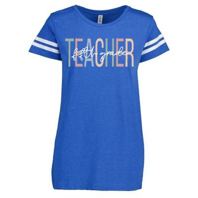 Fifth Grade Teacher Boho 5th Grade Teacher Enza Ladies Jersey Football T-Shirt