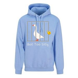 Funny Got Too Silly Silly Goose Unisex Surf Hoodie