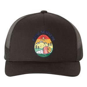 funny Gudetama the Lazy Egg Camping Going Nowhere Yupoong Adult 5-Panel Trucker Hat