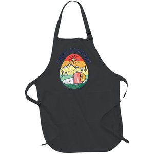 funny Gudetama the Lazy Egg Camping Going Nowhere Full-Length Apron With Pockets