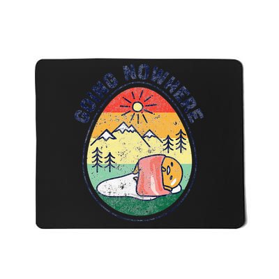 funny Gudetama the Lazy Egg Camping Going Nowhere Mousepad