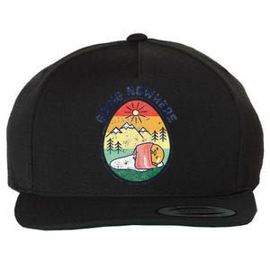 funny Gudetama the Lazy Egg Camping Going Nowhere Wool Snapback Cap