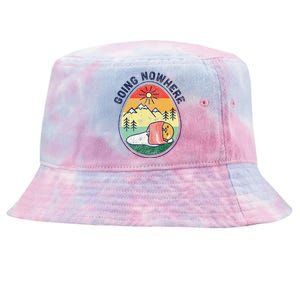 funny Gudetama the Lazy Egg Camping Going Nowhere Tie-Dyed Bucket Hat