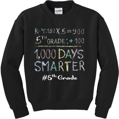 Fifth Grade Teacher 1000 Days Smarter 100 Days Of School Kids Sweatshirt