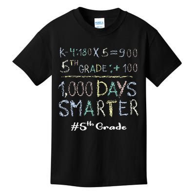 Fifth Grade Teacher 1000 Days Smarter 100 Days Of School Kids T-Shirt