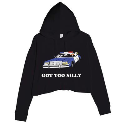 Funny Got Too Silly Goose Couple Cute Crop Fleece Hoodie