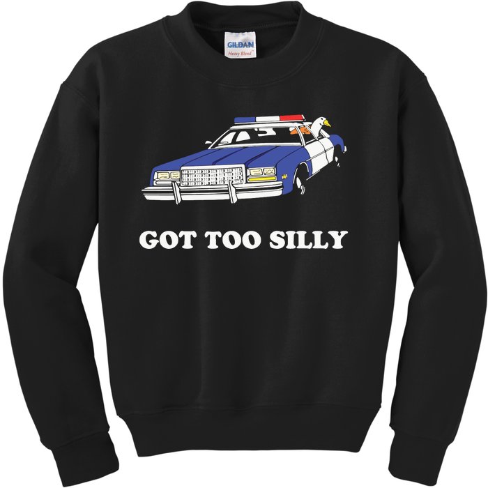 Funny Got Too Silly Goose Couple Cute Kids Sweatshirt