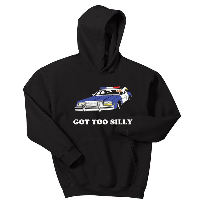 Funny Got Too Silly Goose Couple Cute Kids Hoodie