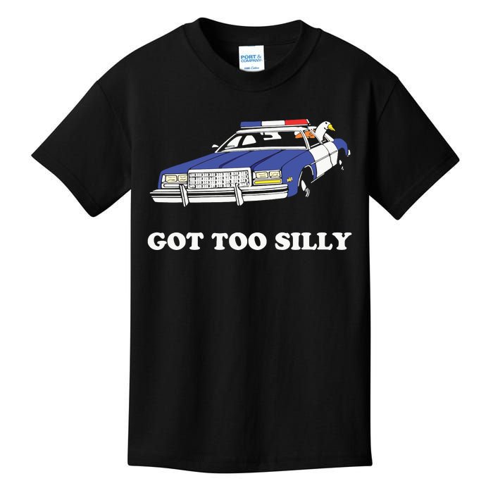 Funny Got Too Silly Goose Couple Cute Kids T-Shirt