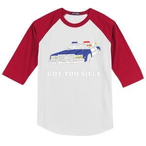 Funny Got Too Silly Goose Couple Cute Kids Colorblock Raglan Jersey