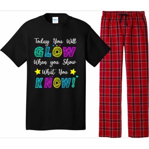 Funny Glow Teachers Testing Day When U Show What You Know Pajama Set