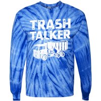 Funny Garbage Truck Trash Talker Recycling Garbage Cool Gift Tie-Dye Long Sleeve Shirt