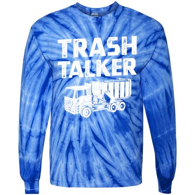 Funny Garbage Truck Trash Talker Recycling Garbage Cool Gift Tie-Dye Long Sleeve Shirt