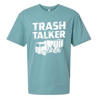 Funny Garbage Truck Trash Talker Recycling Garbage Cool Gift Sueded Cloud Jersey T-Shirt