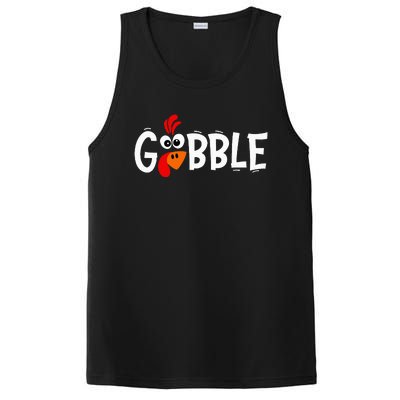 Funny Giant Turkey Face Thanksgiving Gobble Holiday Family PosiCharge Competitor Tank