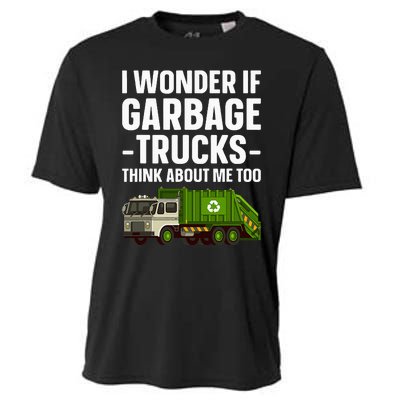 Funny Garbage Truck Art Trash Garbage Truck Cooling Performance Crew T-Shirt