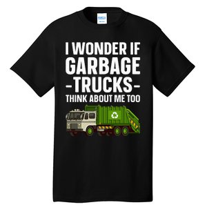 Funny Garbage Truck Art Trash Garbage Truck Tall T-Shirt