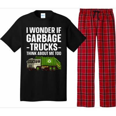 Funny Garbage Truck Art Trash Garbage Truck Pajama Set