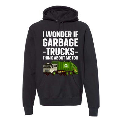 Funny Garbage Truck Art Trash Garbage Truck Premium Hoodie