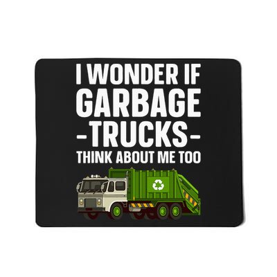 Funny Garbage Truck Art Trash Garbage Truck Mousepad