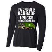 Funny Garbage Truck Art Trash Garbage Truck Cooling Performance Long Sleeve Crew