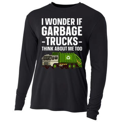 Funny Garbage Truck Art Trash Garbage Truck Cooling Performance Long Sleeve Crew