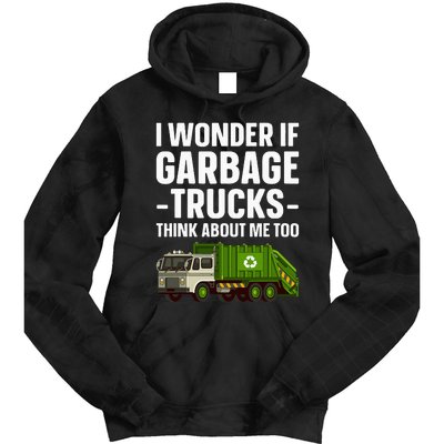 Funny Garbage Truck Art Trash Garbage Truck Tie Dye Hoodie