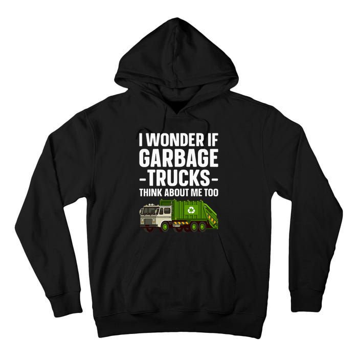 Funny Garbage Truck Art Trash Garbage Truck Tall Hoodie