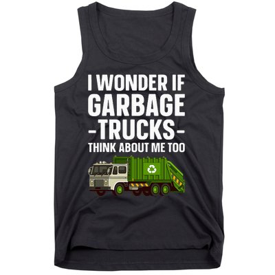 Funny Garbage Truck Art Trash Garbage Truck Tank Top