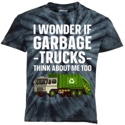 Funny Garbage Truck Art Trash Garbage Truck Kids Tie-Dye T-Shirt