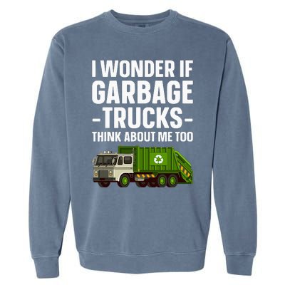 Funny Garbage Truck Art Trash Garbage Truck Garment-Dyed Sweatshirt