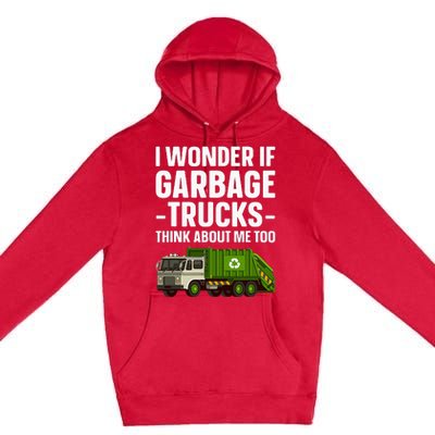 Funny Garbage Truck Art Trash Garbage Truck Premium Pullover Hoodie