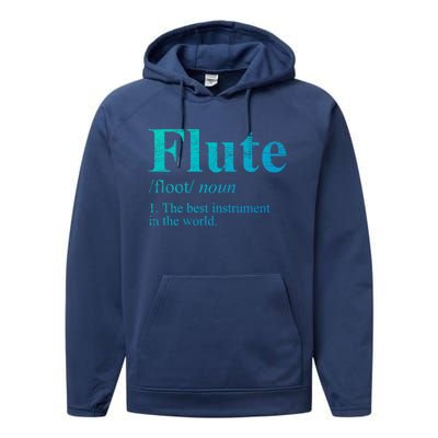 Flute Gift The Best Instrut In The World Performance Fleece Hoodie