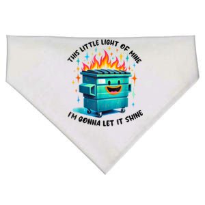 Funny Groovy This Little Lightof Mine Lil Dumpster Fire USA-Made Doggie Bandana